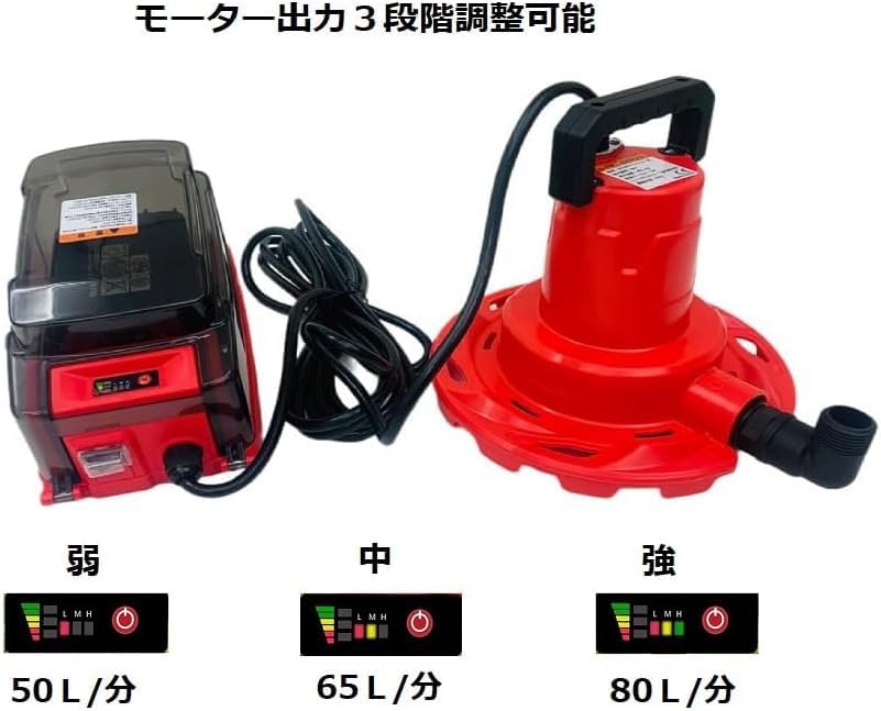 Amazon.co.jp: 18V 充電式 水中ポンプ 電動式水中ポンプ 揚水ポンプ